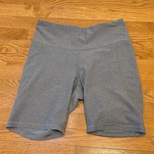 Old Navy | Heathered Grey High-Rise Long Bike Short Go-Dry Size Large